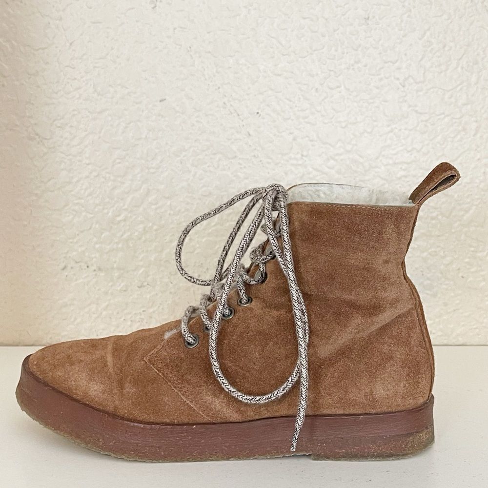 Jenni Kayne Shearling Lined Canyon Boots Suede Brown Size 36 6 - Picture 7 of 17